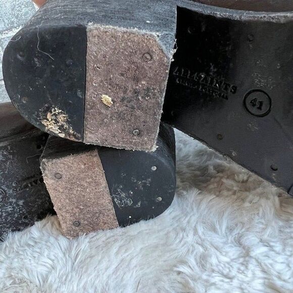 AllSaints Bonny Valley Ankle Boots Brown Leather Size EU 41 US 11 - Picture 9 of 11